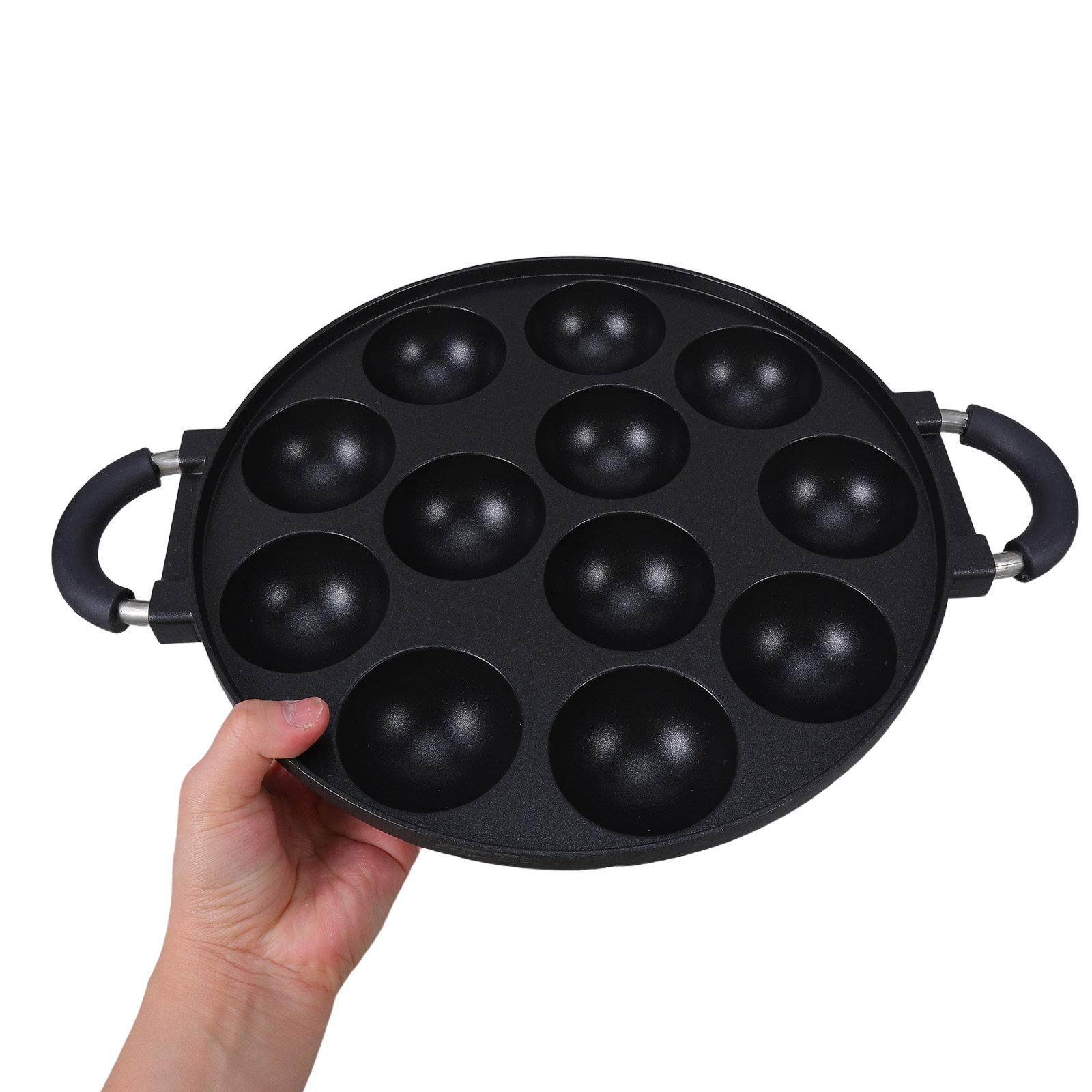 Takoyaki Grill Plate - 12구 일본식 타코야키 팬, 눌어붙지 않는