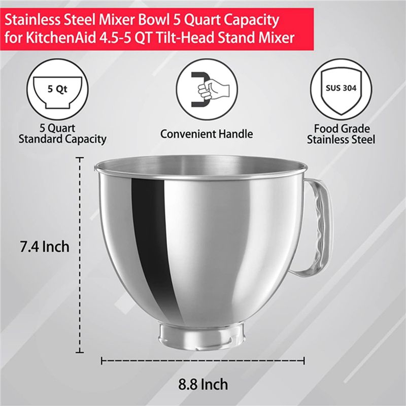 A21T 3X 스테인리스 스틸 믹서 볼, 키친에이드 클 - Kitchenaid Mixer Artisan 5Qt 리뷰 및 가격