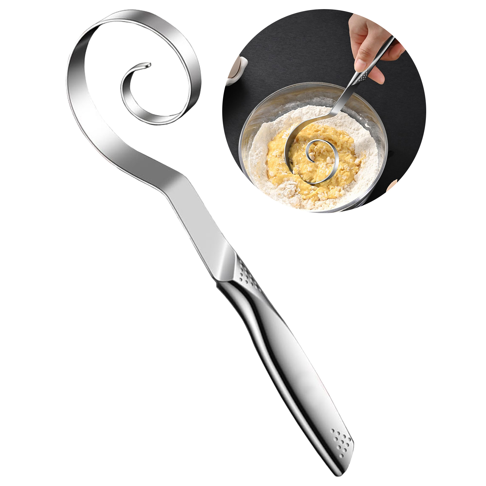 휴대용 이음매 없는 반죽 거품기 금속 반죽 거품기 믹싱 - Danish Pancake Pan 리뷰 및 가격